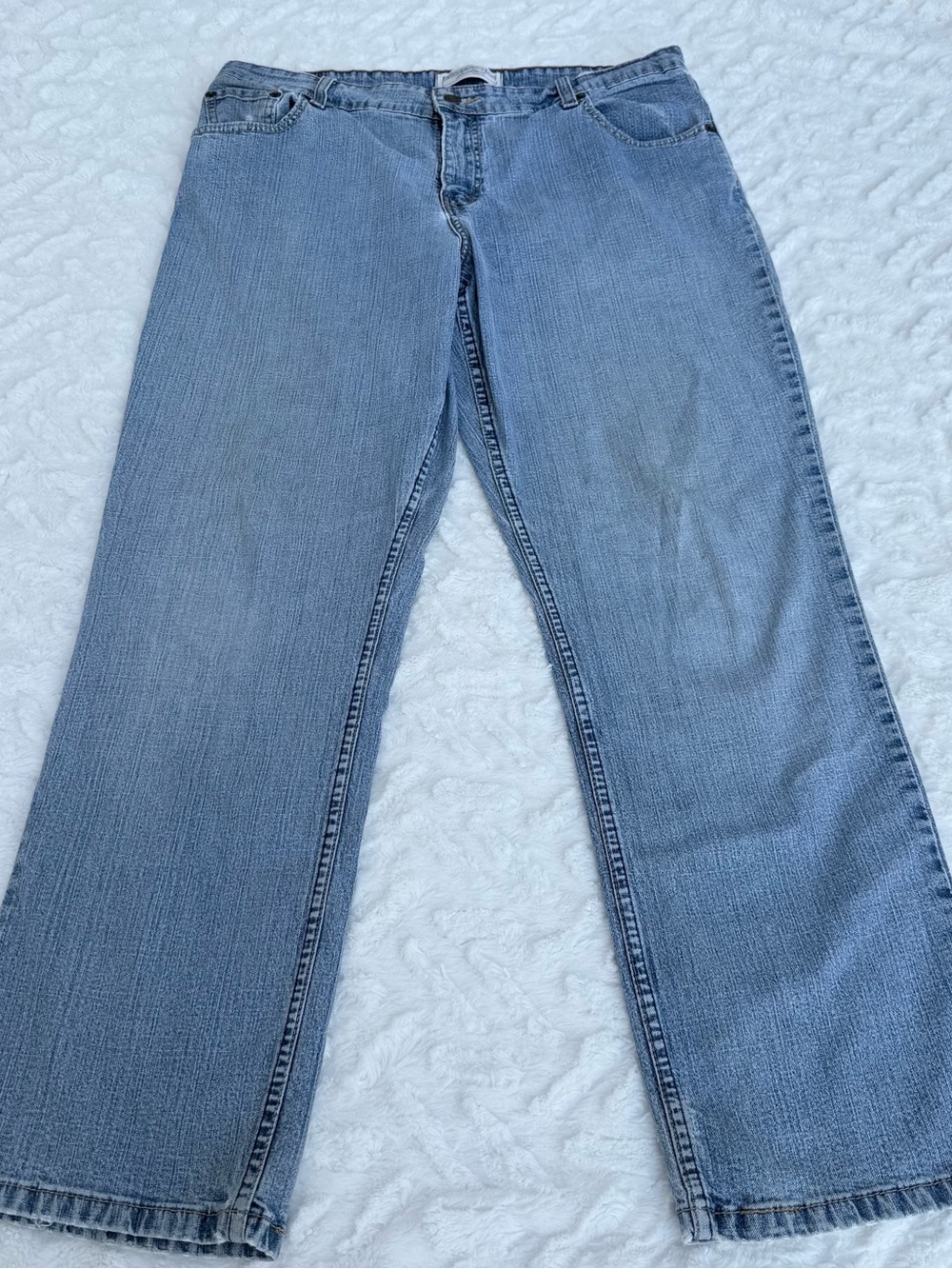 Levi Strauss Size- Misses 14 Short  Blue Straight-Leg Jeans - midrise straight